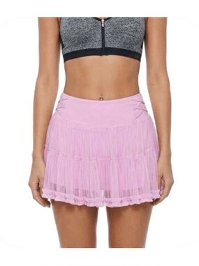 Stelle L pink tulle athletic skort